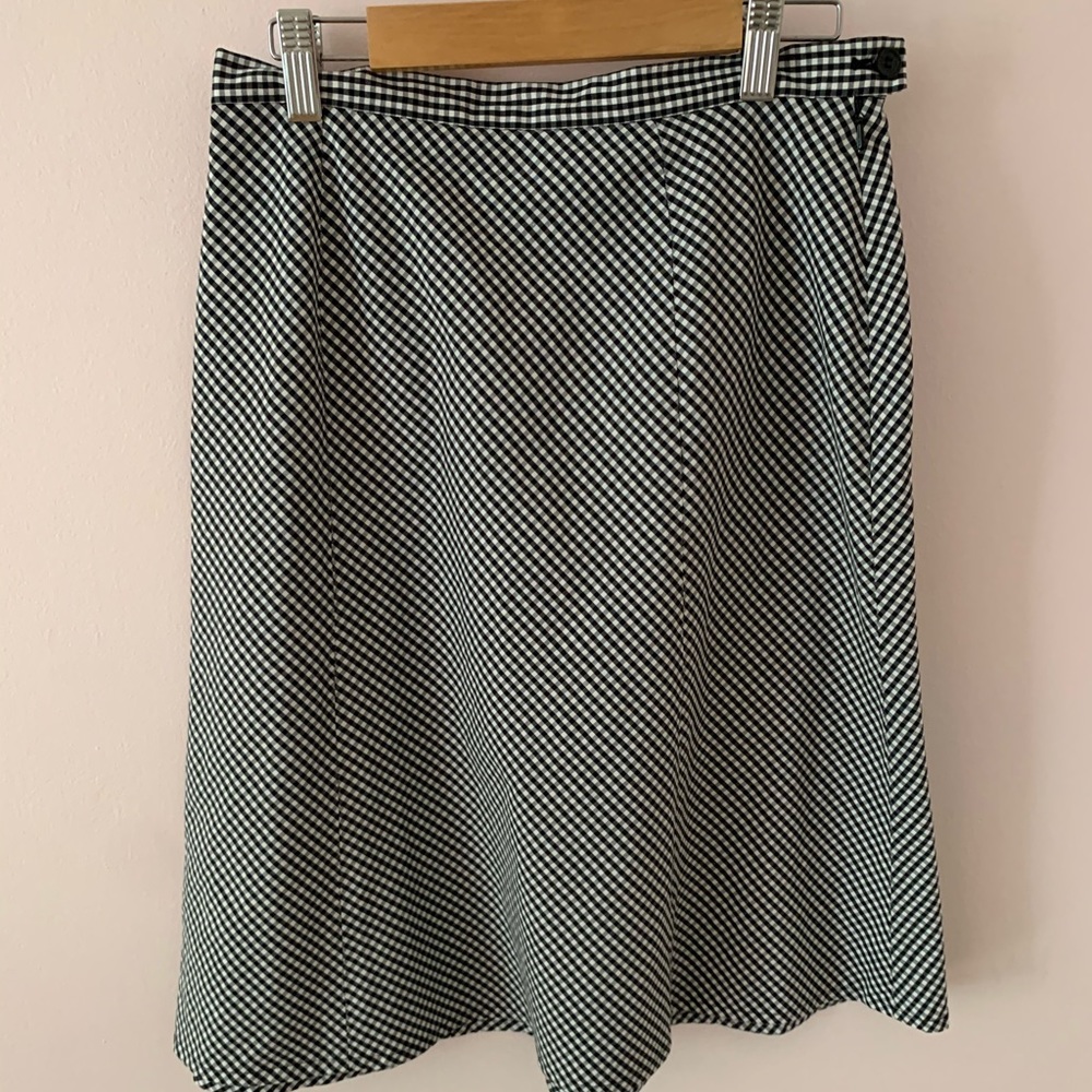 brooks brothers gingham skirt